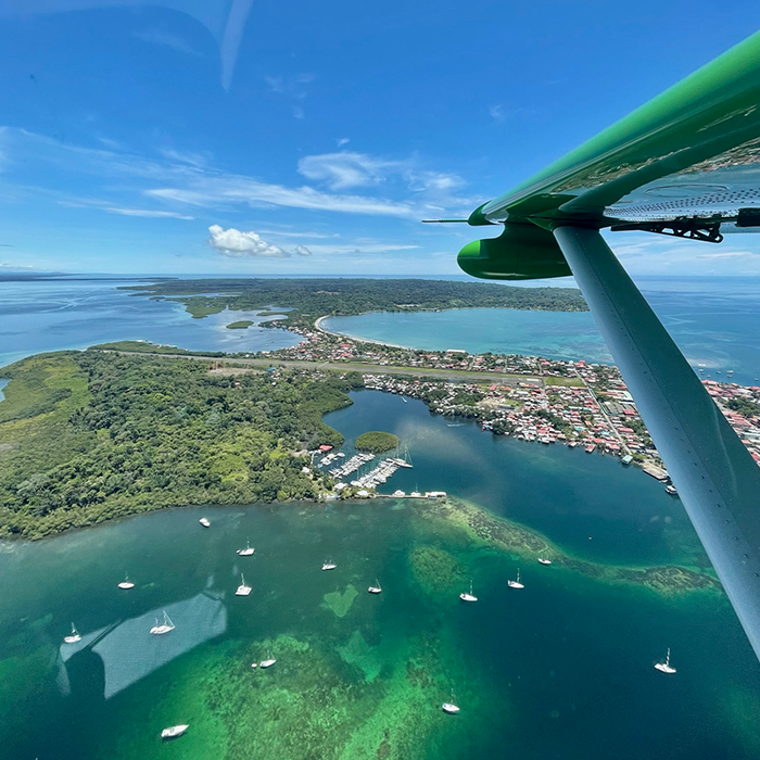 Aerial view of Bocas Town, Panama
